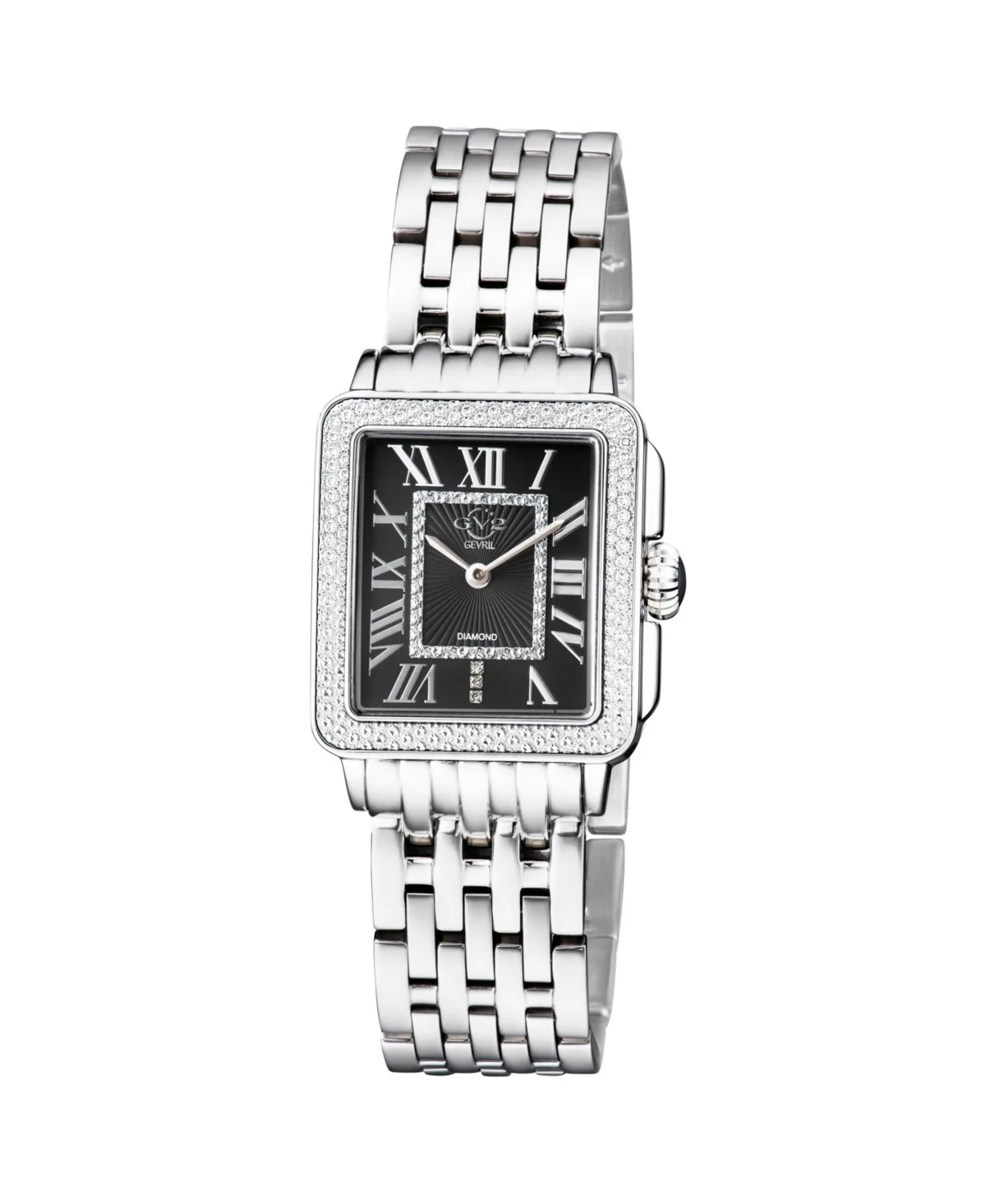Padova Swiss Quartz Diamond Silver Stainless Steel Bracelet Watch