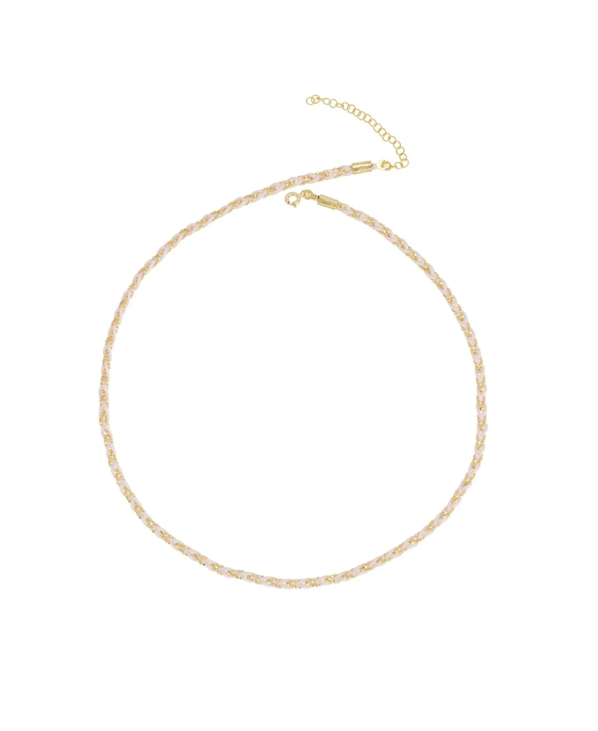 Handmade Rope Braided Sterling Silver Beaded Chain Necklace