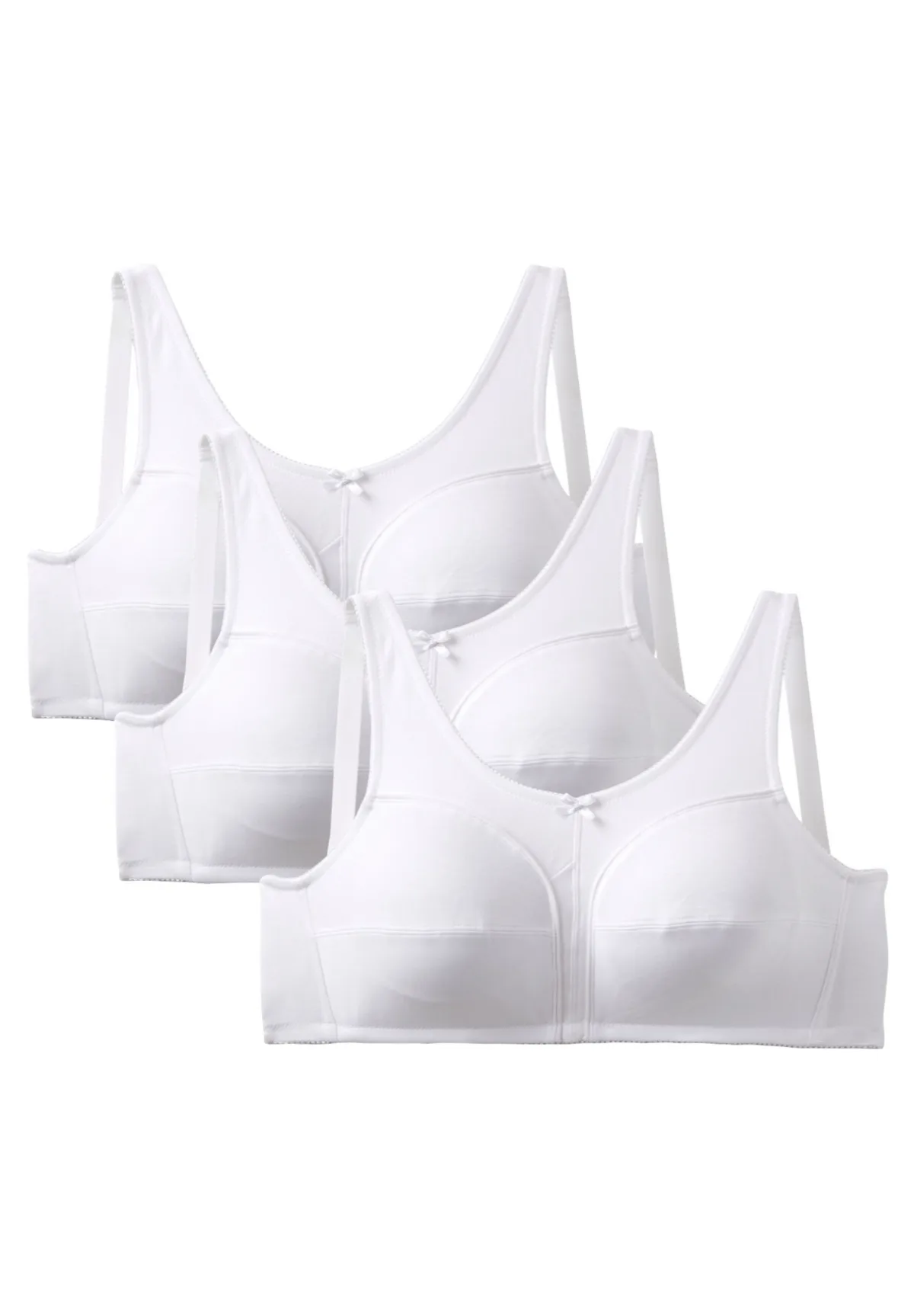 3-Pack Cotton Wireless Bra by Comfort Choice
