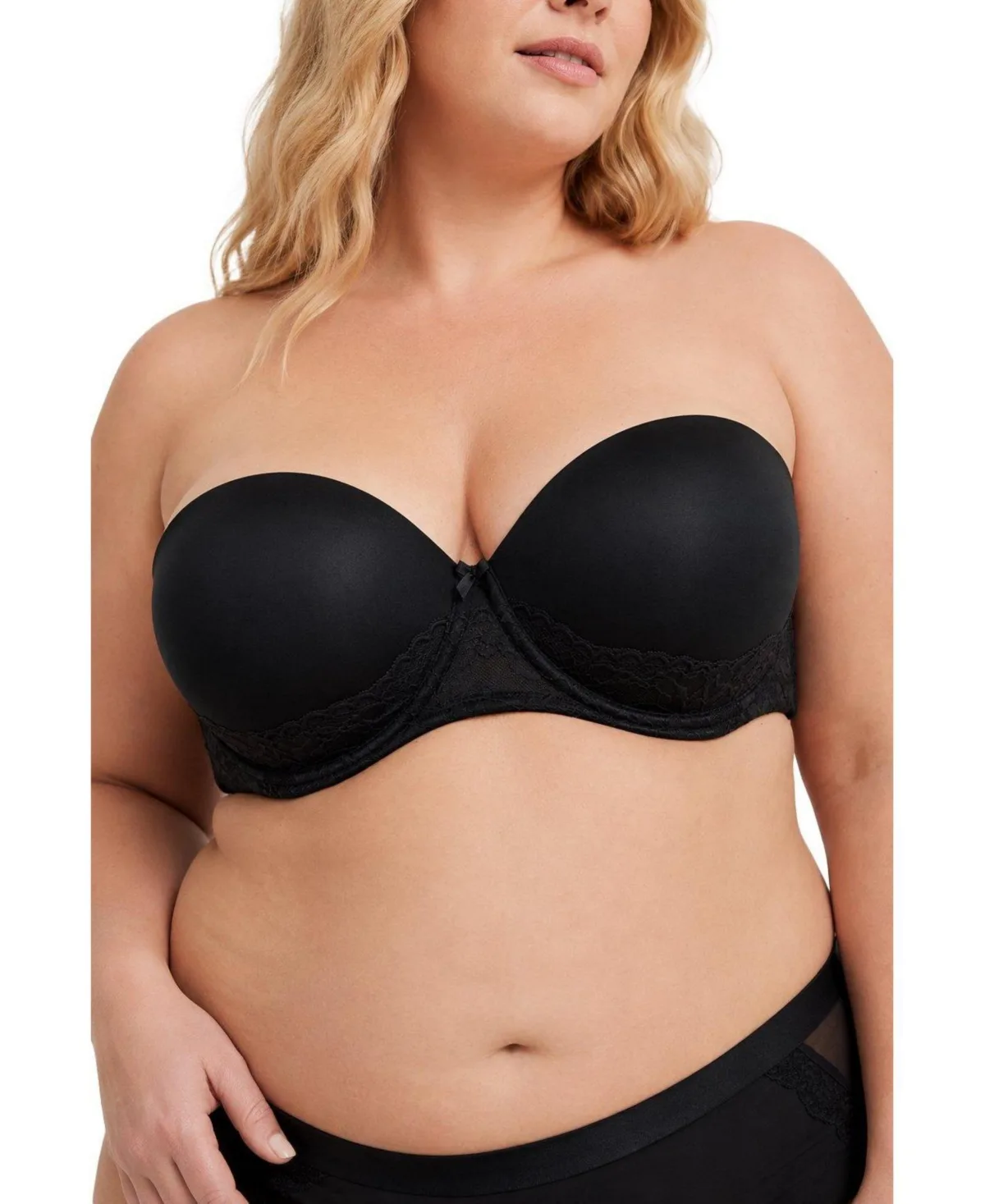 Strapless Push-Up Smooth Lace Bra