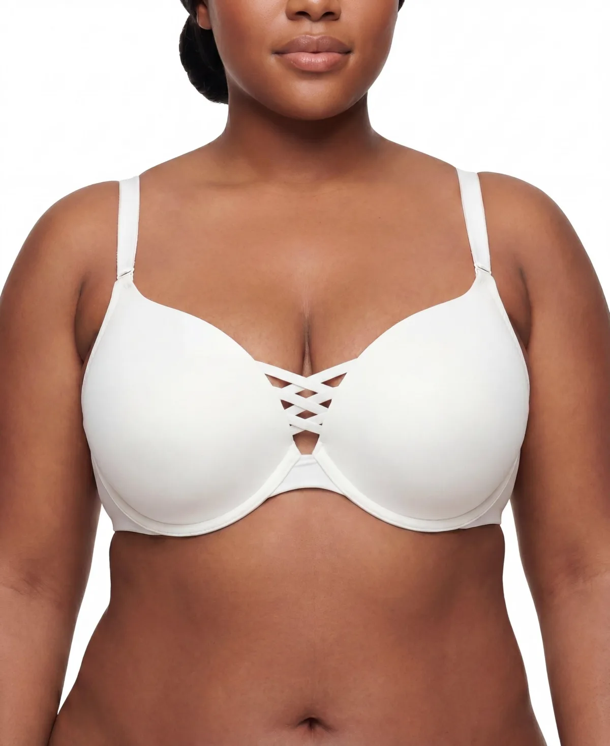 Xo Plunge Push-Up Smooth Bra with Crisscross Design