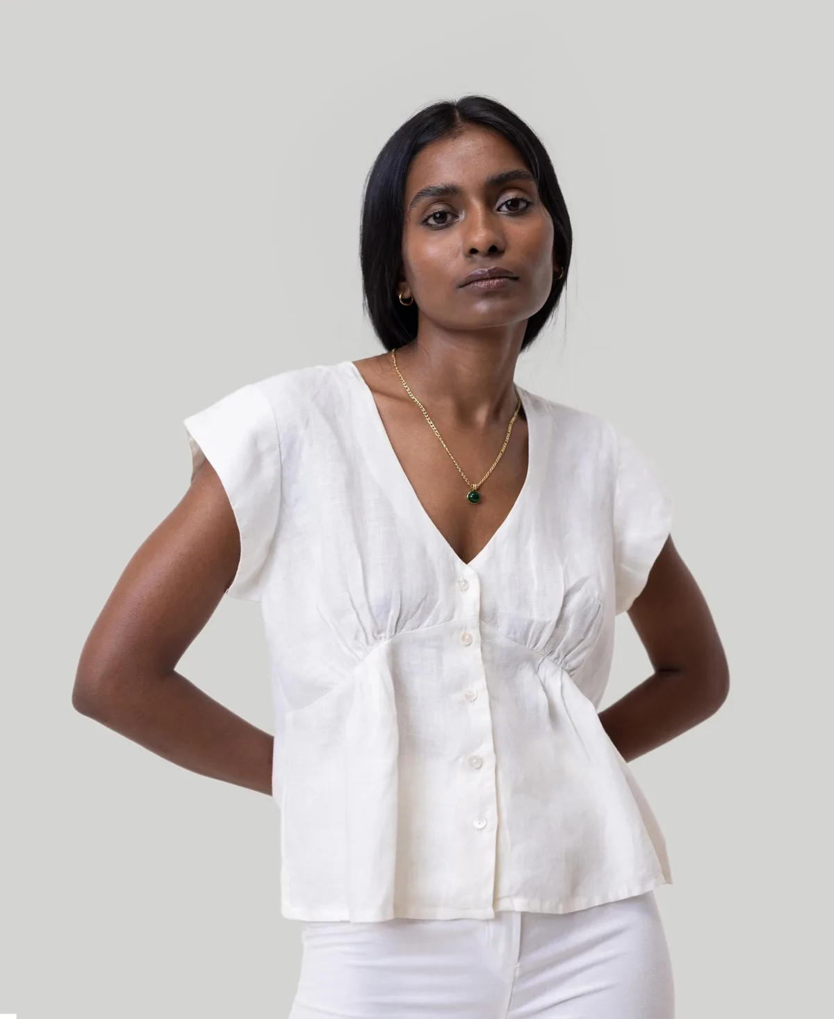 Deep V-Neck Short Top