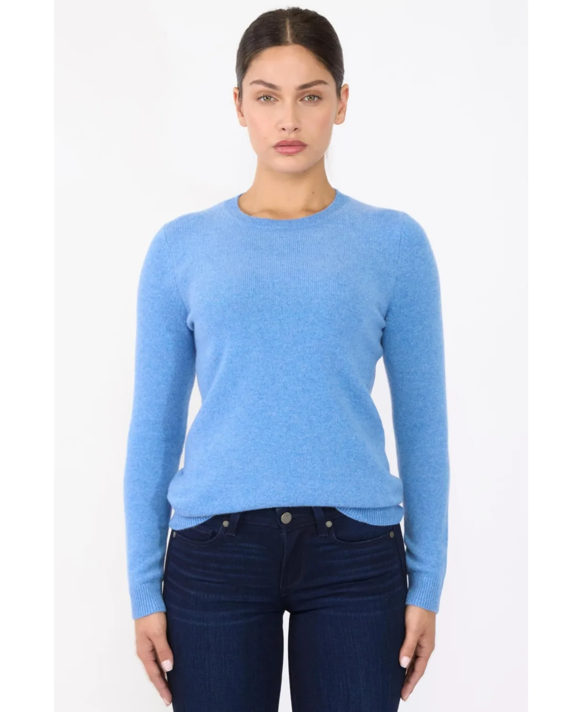 3-Ply Cashmere Crew Neck Sweater by Jennie Liu