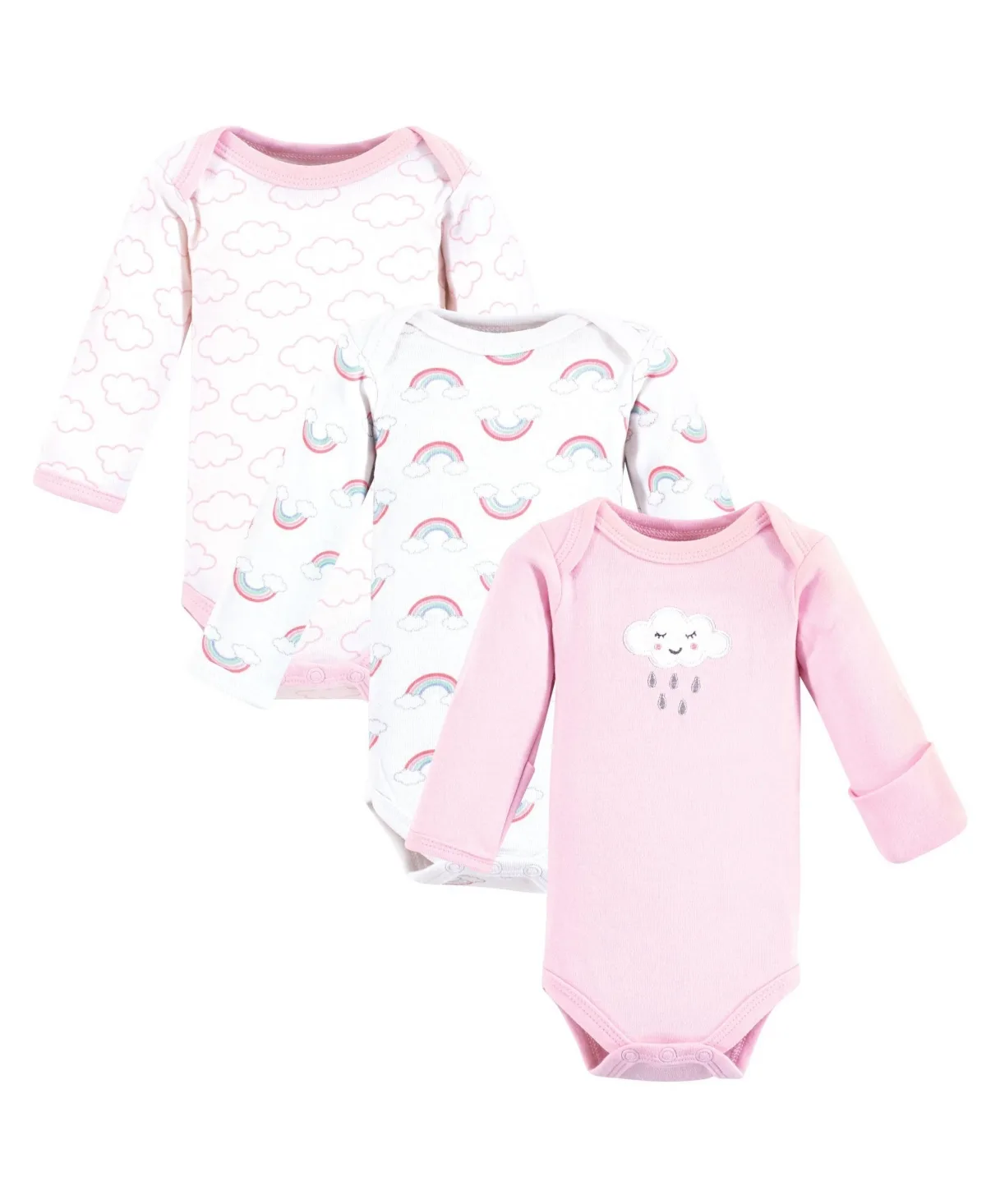 Preemie Long Sleeve Bodysuits 3pk - Foxy by Luvable Friends