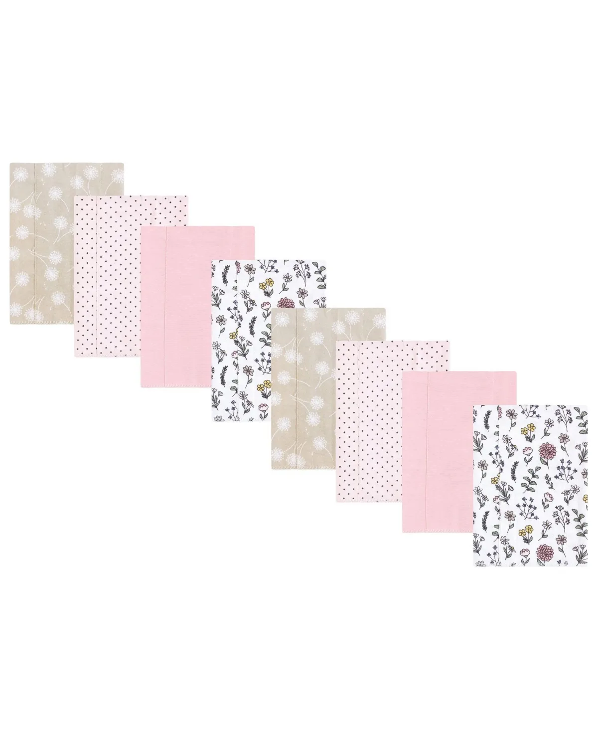 Cotton Poly Flannel Burp Cloths Multipack by Hudson Baby