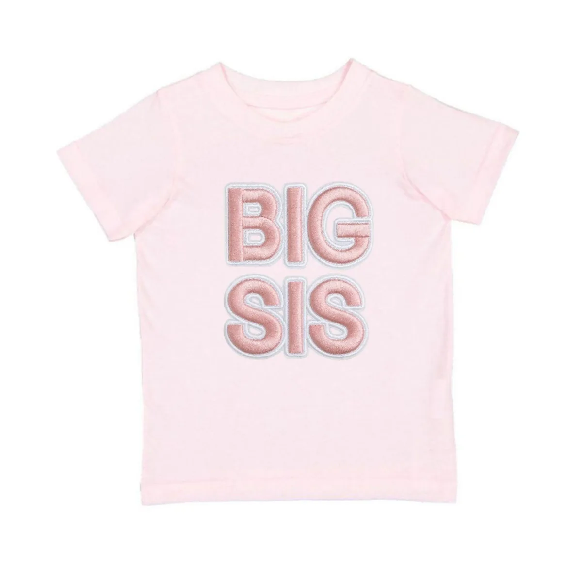 Big Sis Embroidered Patch Short Sleeve T-Shirt by Sweet Wink