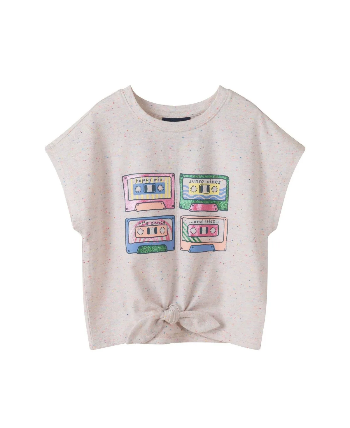 Cassette Tie Front Graphic Tee by Andy & Evan