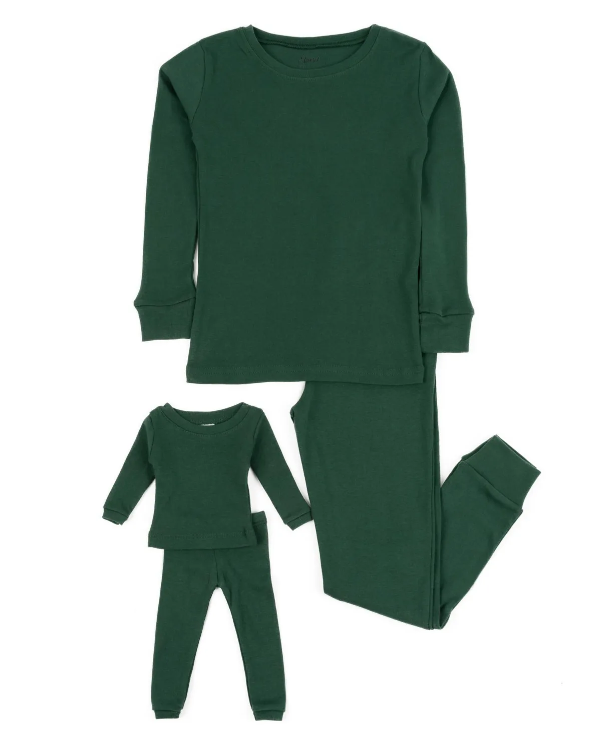 Matching Doll Snug-Fit Cotton Long Sleeve Pajamas by Leveret