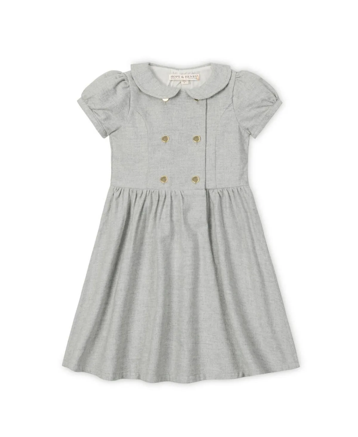 Organic Double Breasted Flannel Dress with Collar by Hope & Henry