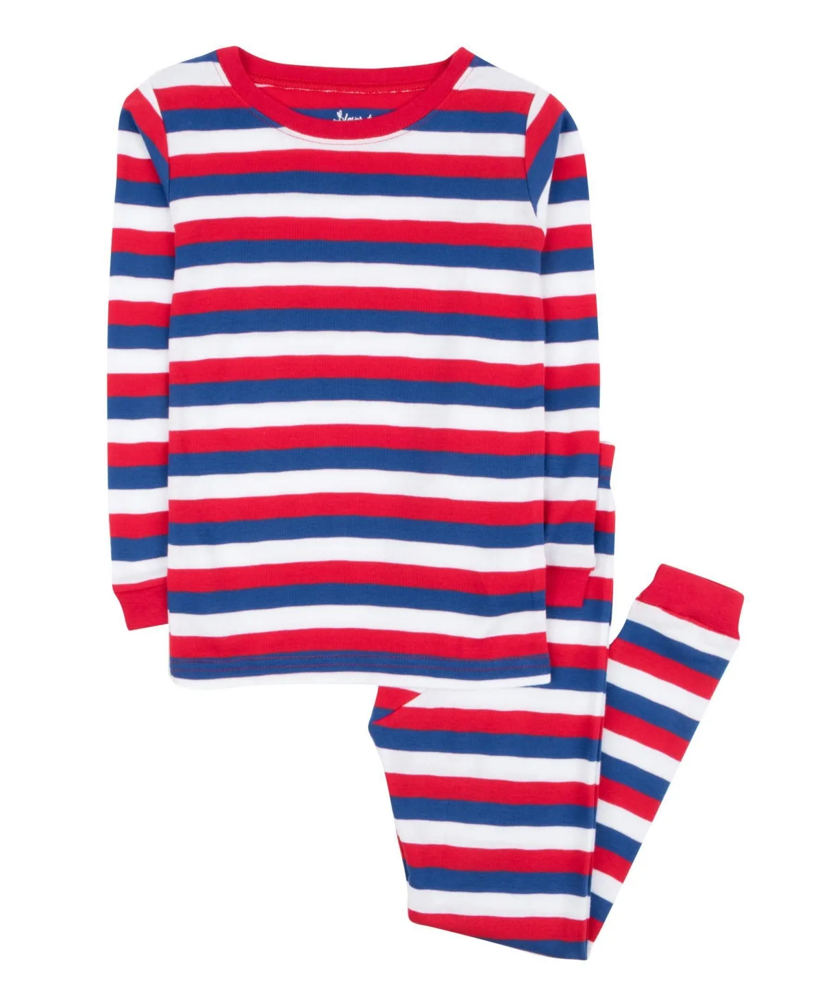 Matching Family Two Piece Cotton Long Sleeve Striped Pajamas by Leveret