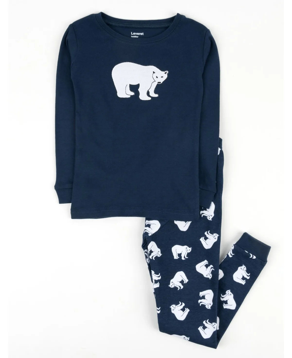 Two-Piece Cotton Long Sleeve Shirt and Pants Pajama Set - Cozy Critter Prints by Leveret
