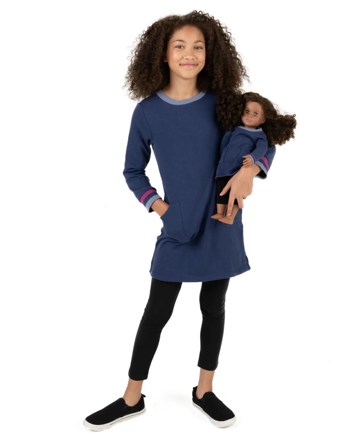 Matching Doll Long Sleeve Tunic Sweatshirt Dress by Leveret