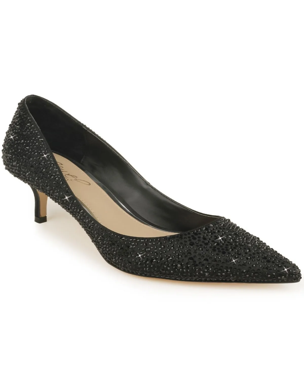 Frenchie Kitten Heel Evening Pumps by Jewel Badgley Mischka