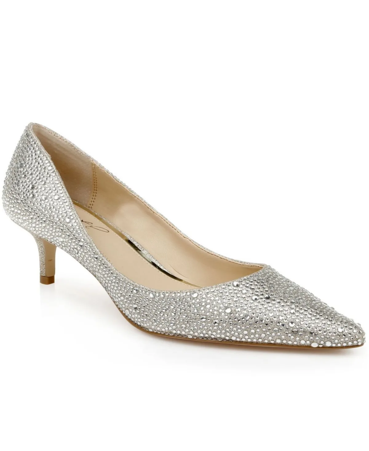 Frenchie Kitten Heel Evening Pumps