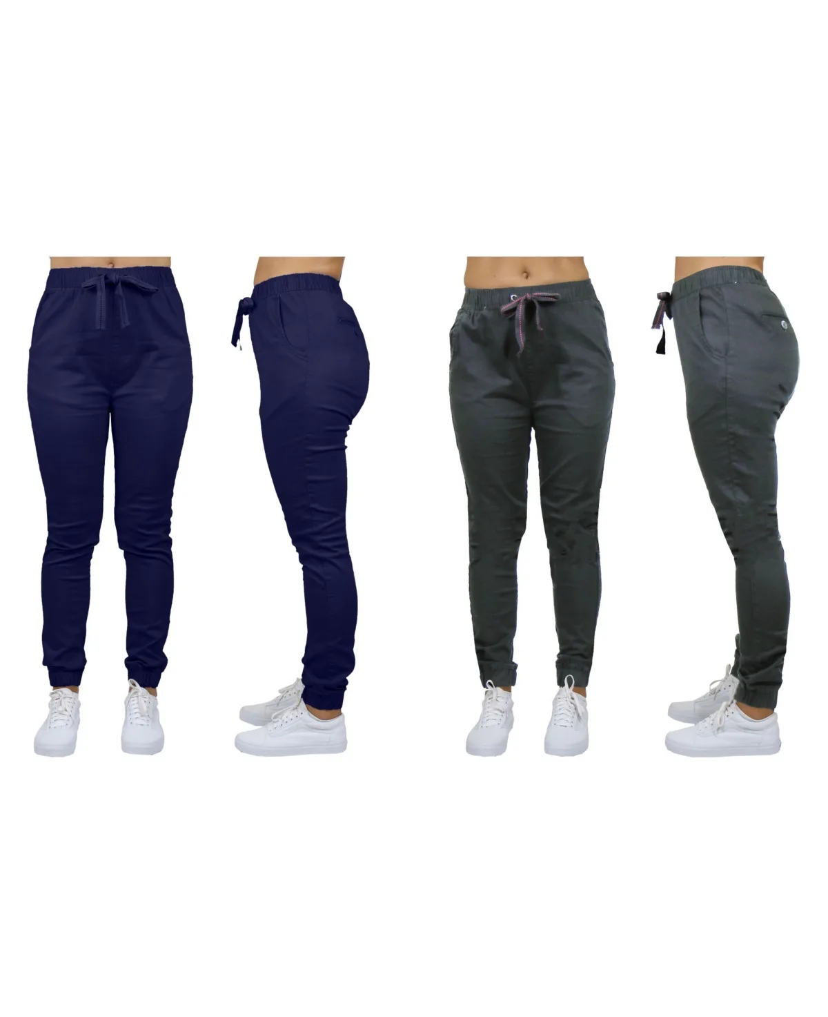 Basic Stretch Twill Joggers, Pack of 2 by Galaxy By Harvic