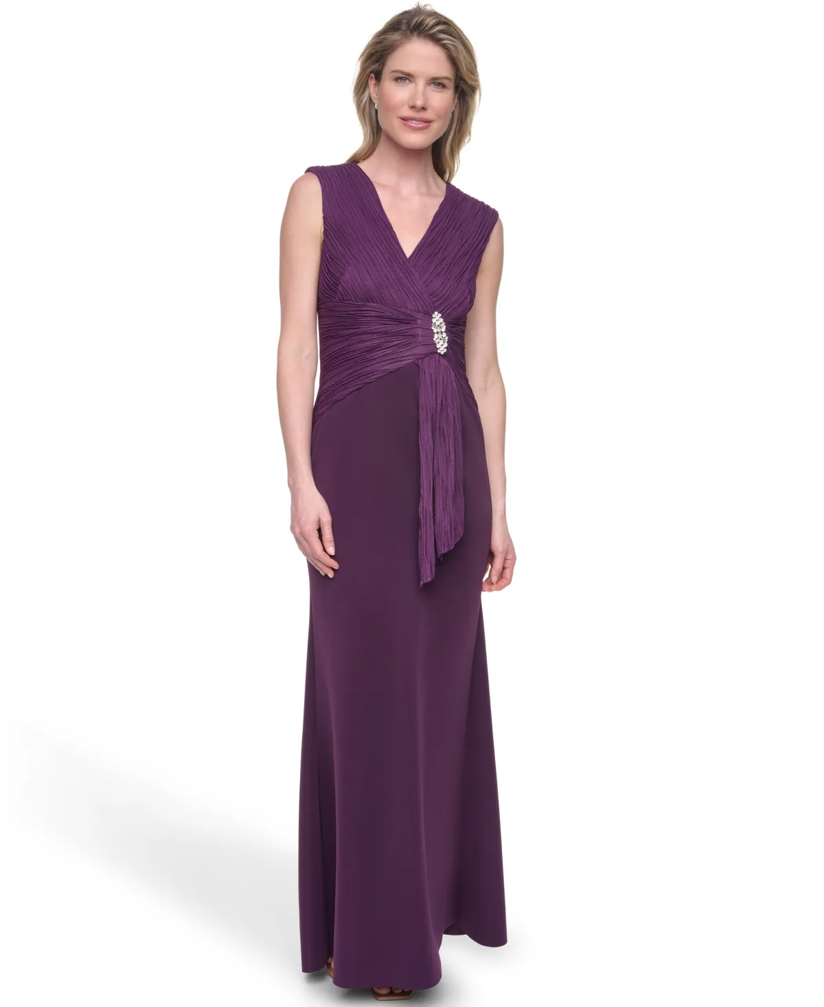 Sleeveless V-Neck Gown by Jessica Howard