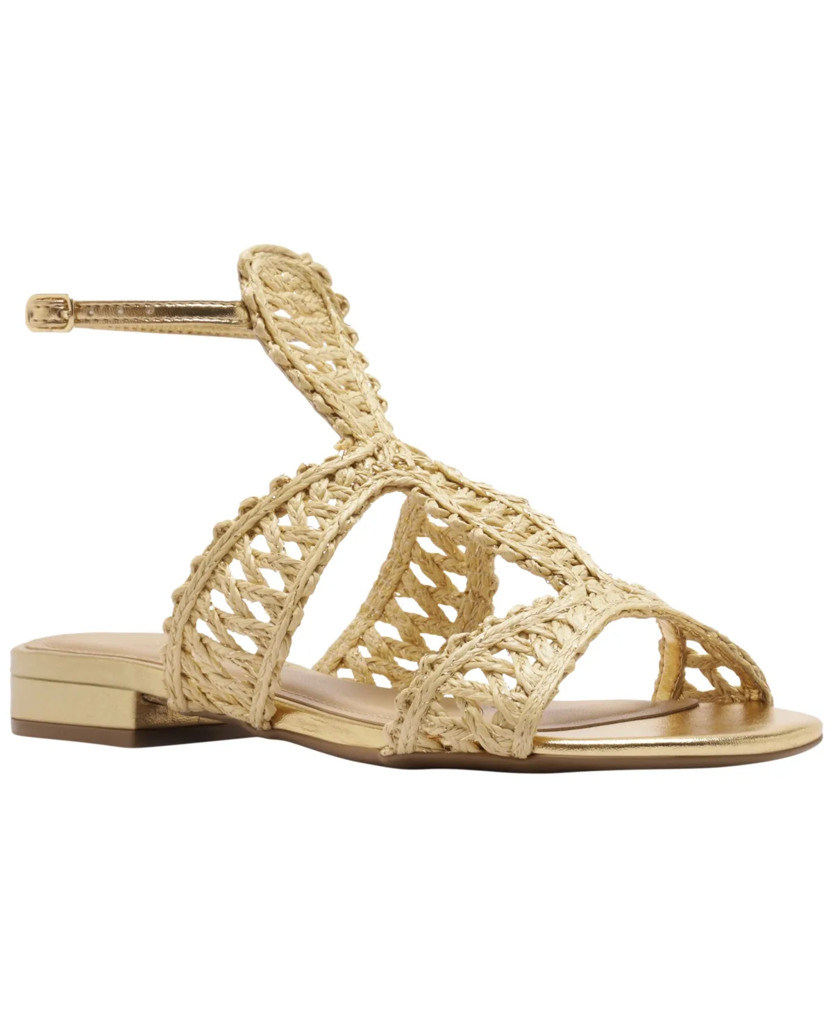 Ciara Round Toe Flat Sandals by Arezzo