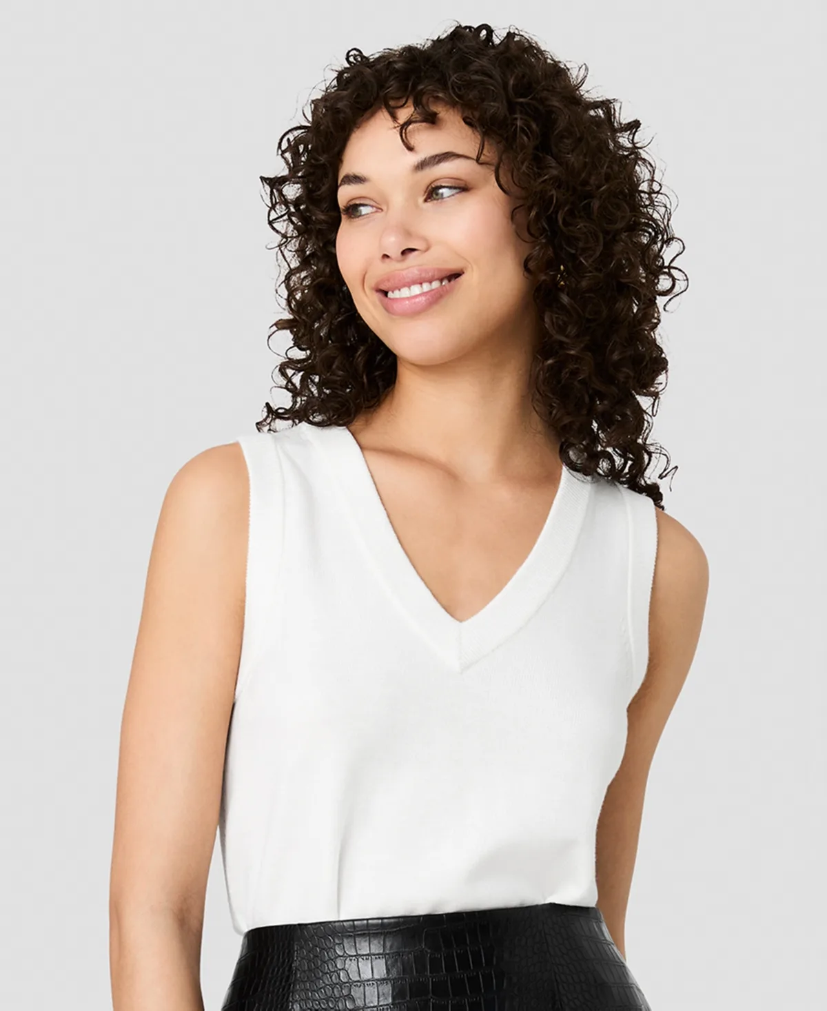 Willa V-Neck Sleeveless Knit Vest by French Connection