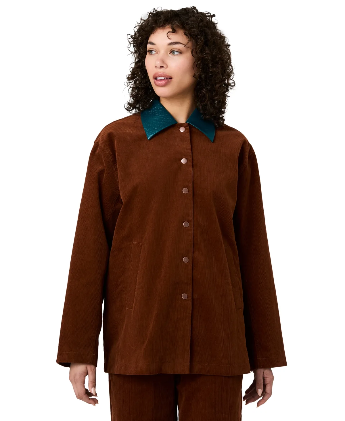 Casey Collared Button-Front Jacket by French Connection