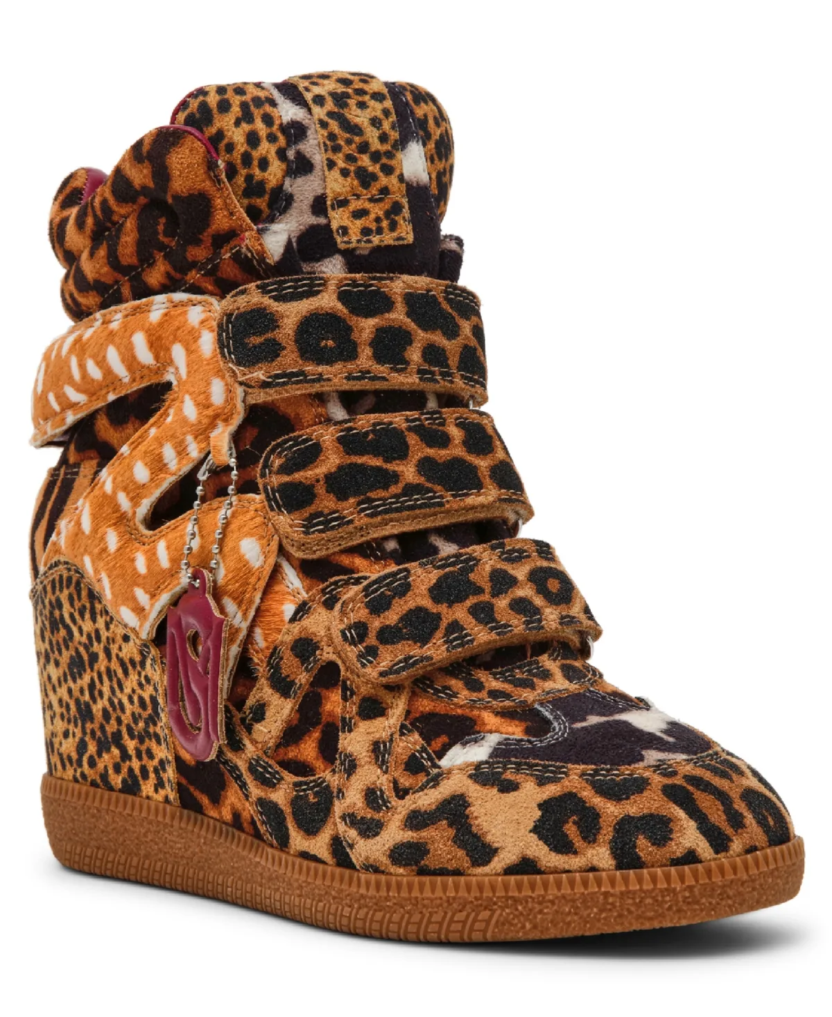 Mavis High-Top Lace-Up Wedge Sneakers
