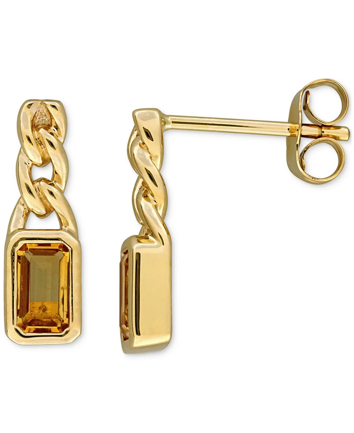 Gemstone Drop Earrings (5/8 ct. t.w.) in 14k Yellow Gold by Macy's