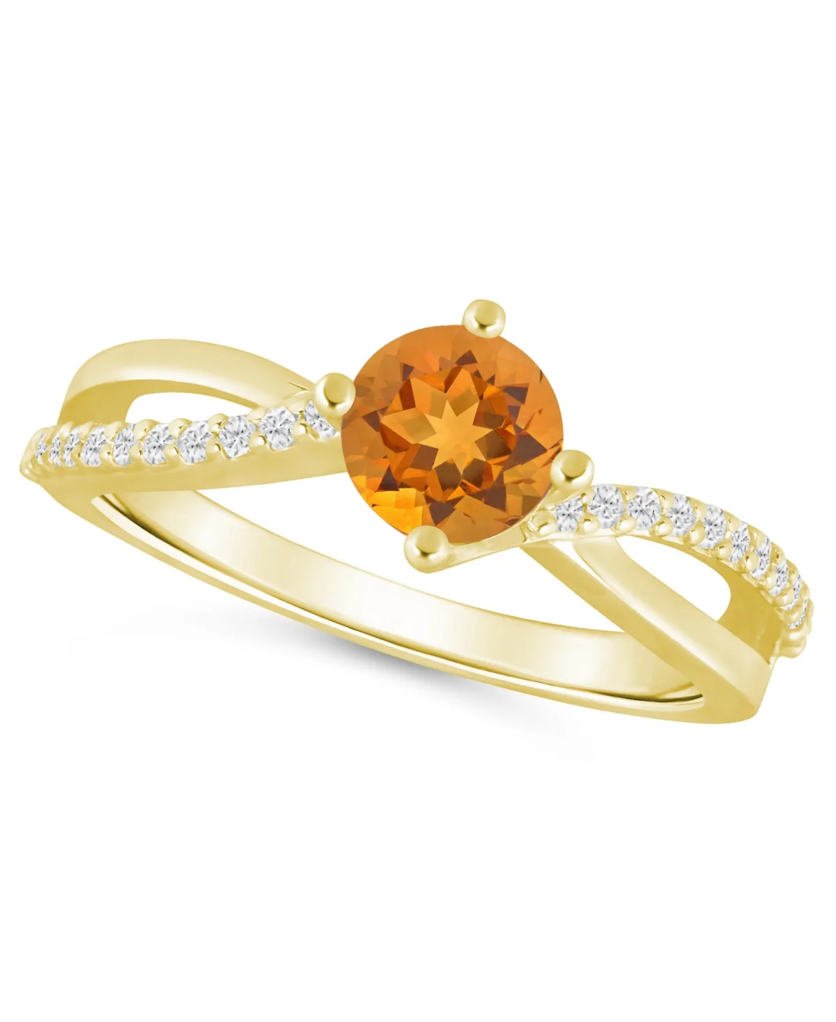 Onyx and White Diamond (1/6 ct. t.w.) Ring in 10k White Gold by Macy's