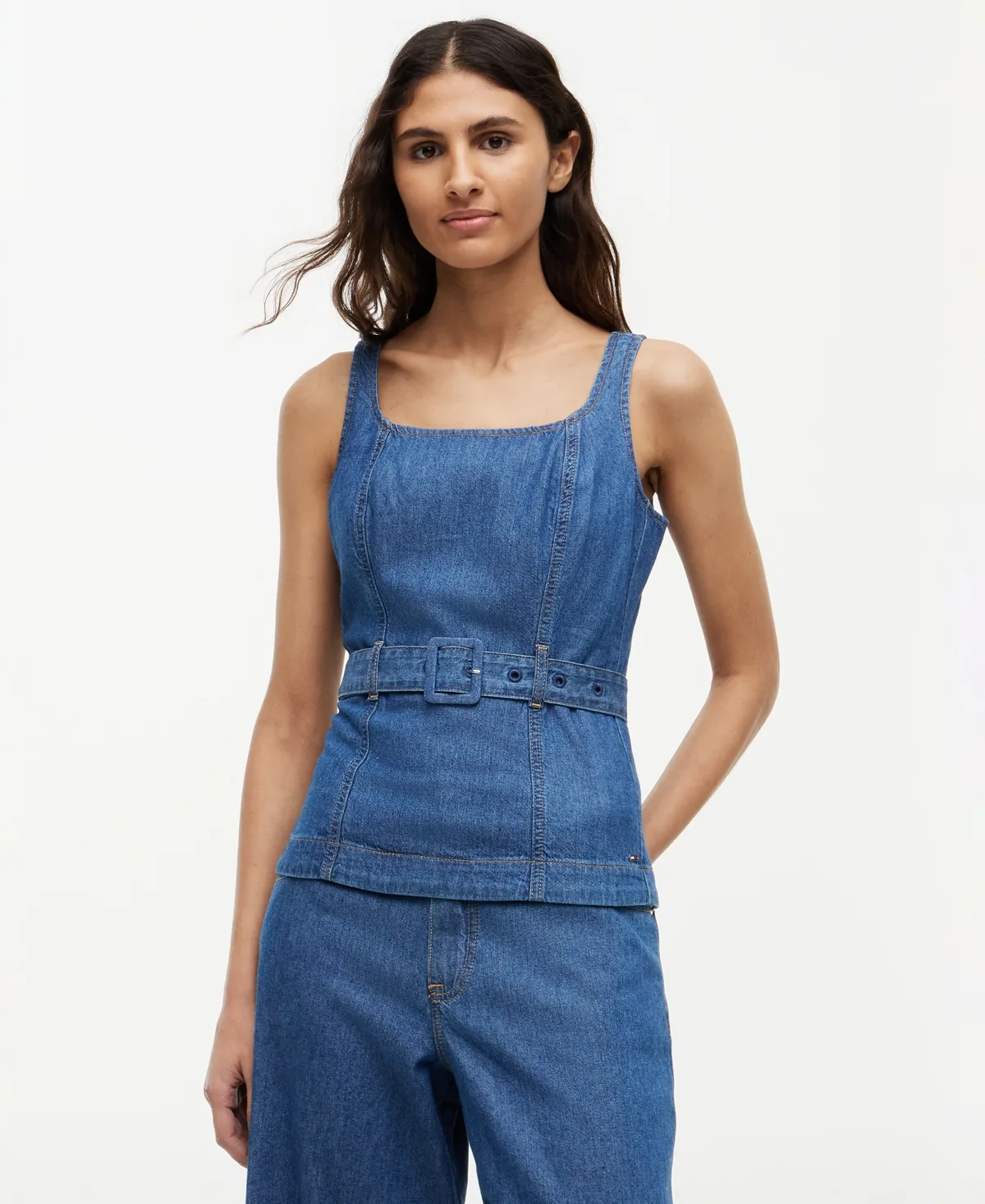 Belted Sleeveless Top by Tommy Hilfiger
