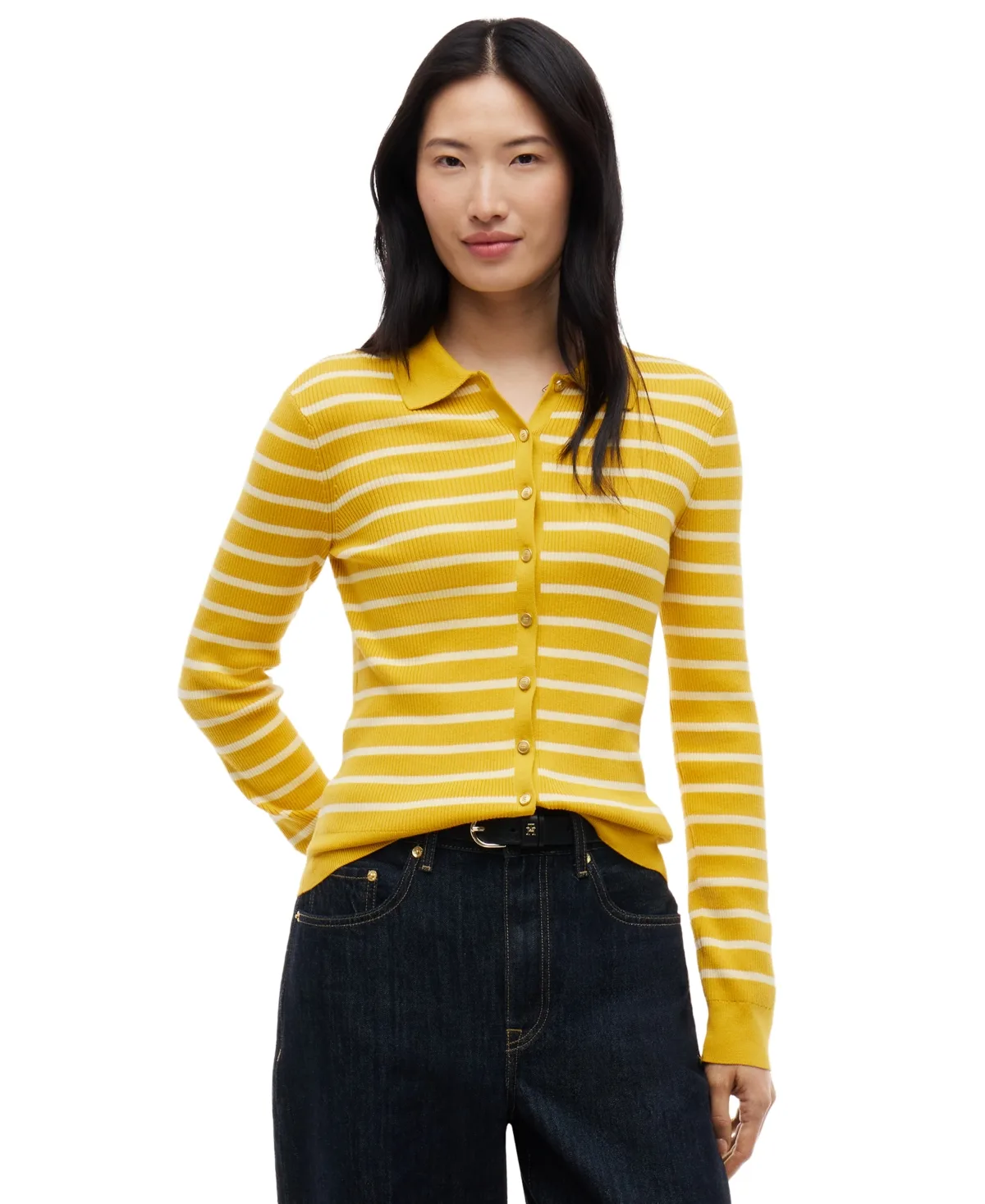 Fine Gauge Polo Collar Cardigan by Tommy Hilfiger