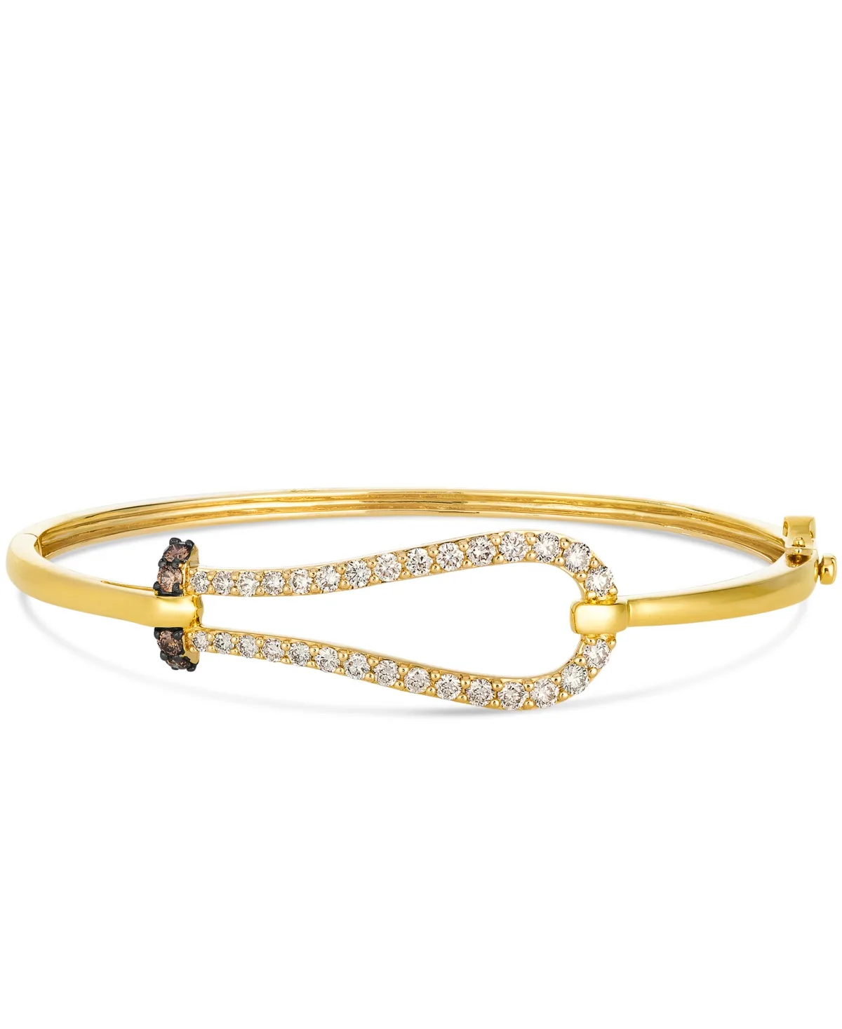 Nude Diamond (1.05 ct. t.w.) and Chocolate Diamond (0.14 ct. t.w.) Bangle in 14k Honey Gold by Le Vian