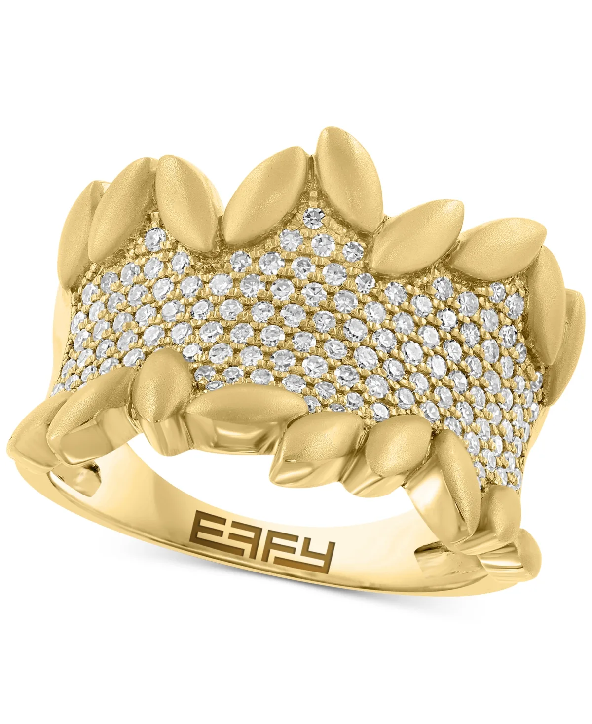 Effy Diamond Pave Vine-Inspired Wide Ring (1/2 ct. t.w.) in 14k Gold by Effy Collection