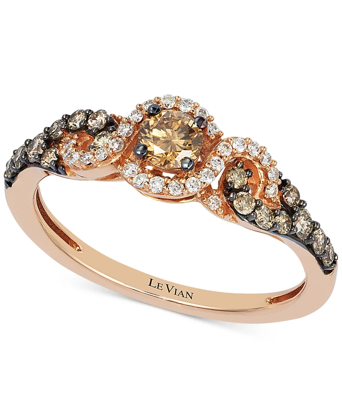 Diamond Three-Stone Ring in 14k Rose Gold (1/2 ct. t.w.) by Le Vian