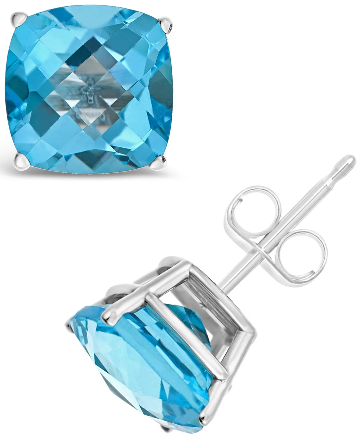 Swiss Blue Topaz (4-3/8 ct. t.w.) Stud Earrings in Sterling Silver by Macy's