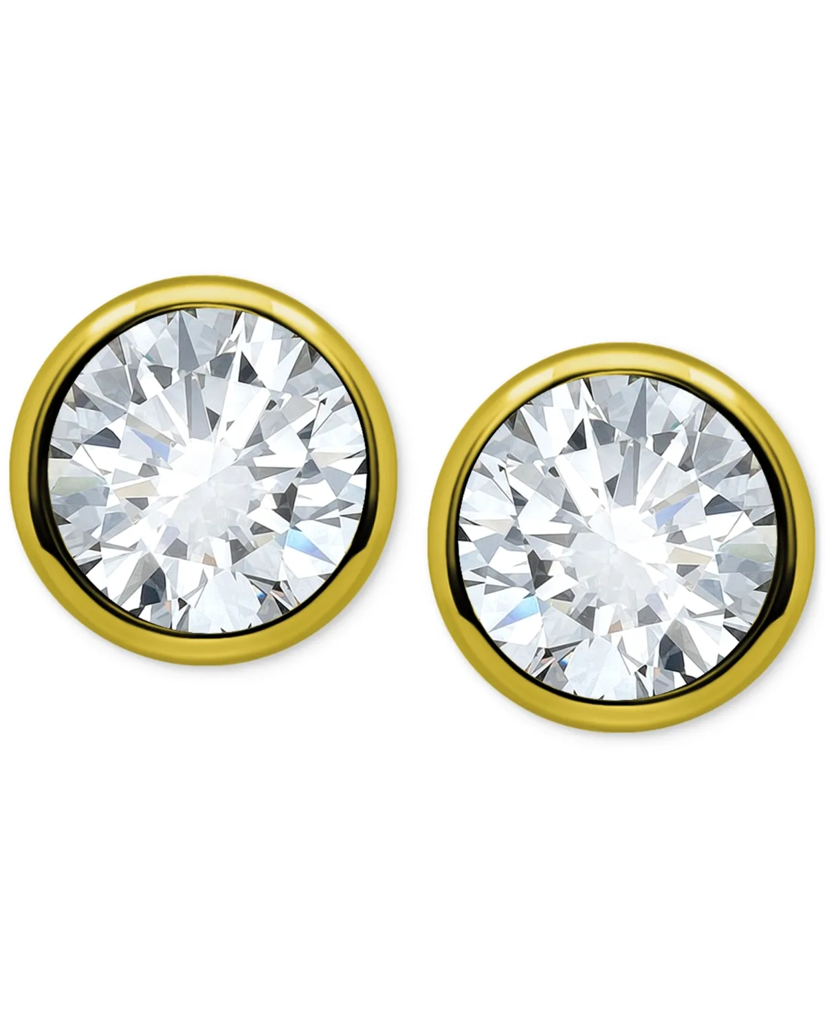 Cubic Zirconia Solitaire Stud Earrings (3/4 ct. t.w.) in Sterling Silver or 18k Gold Over Sterling Silver by Giani Bernini