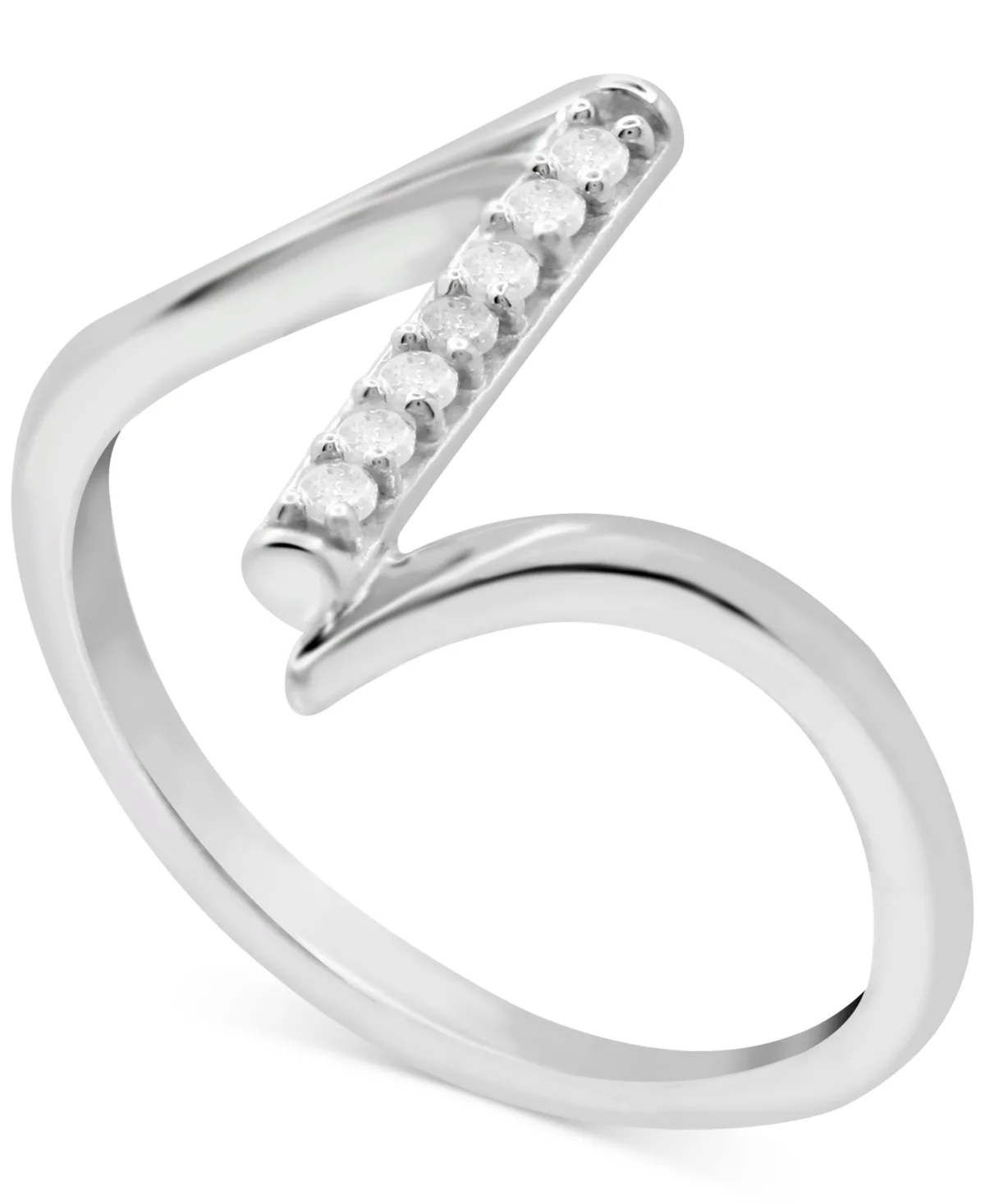 Diamond Statement Ring (1/10 ct. t.w.) in Sterling Silver by Macy's