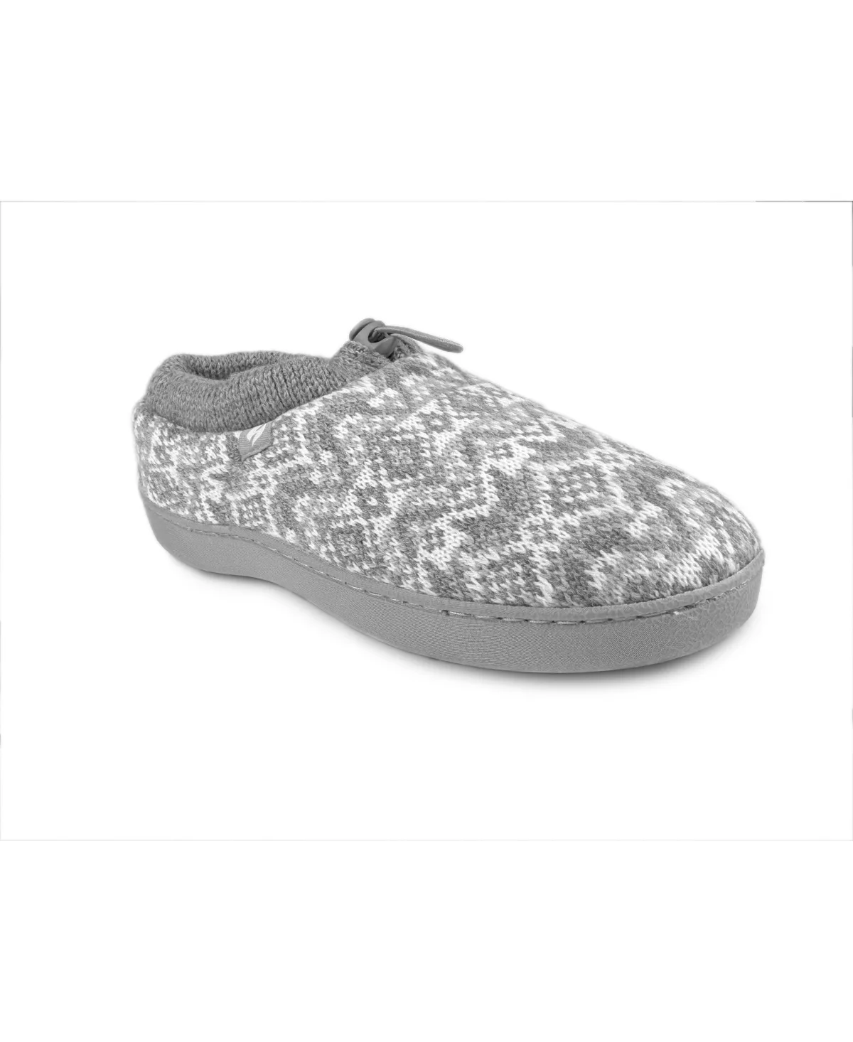 Emma Fair Isle Knit Drawstring Slippers by Heat Holders