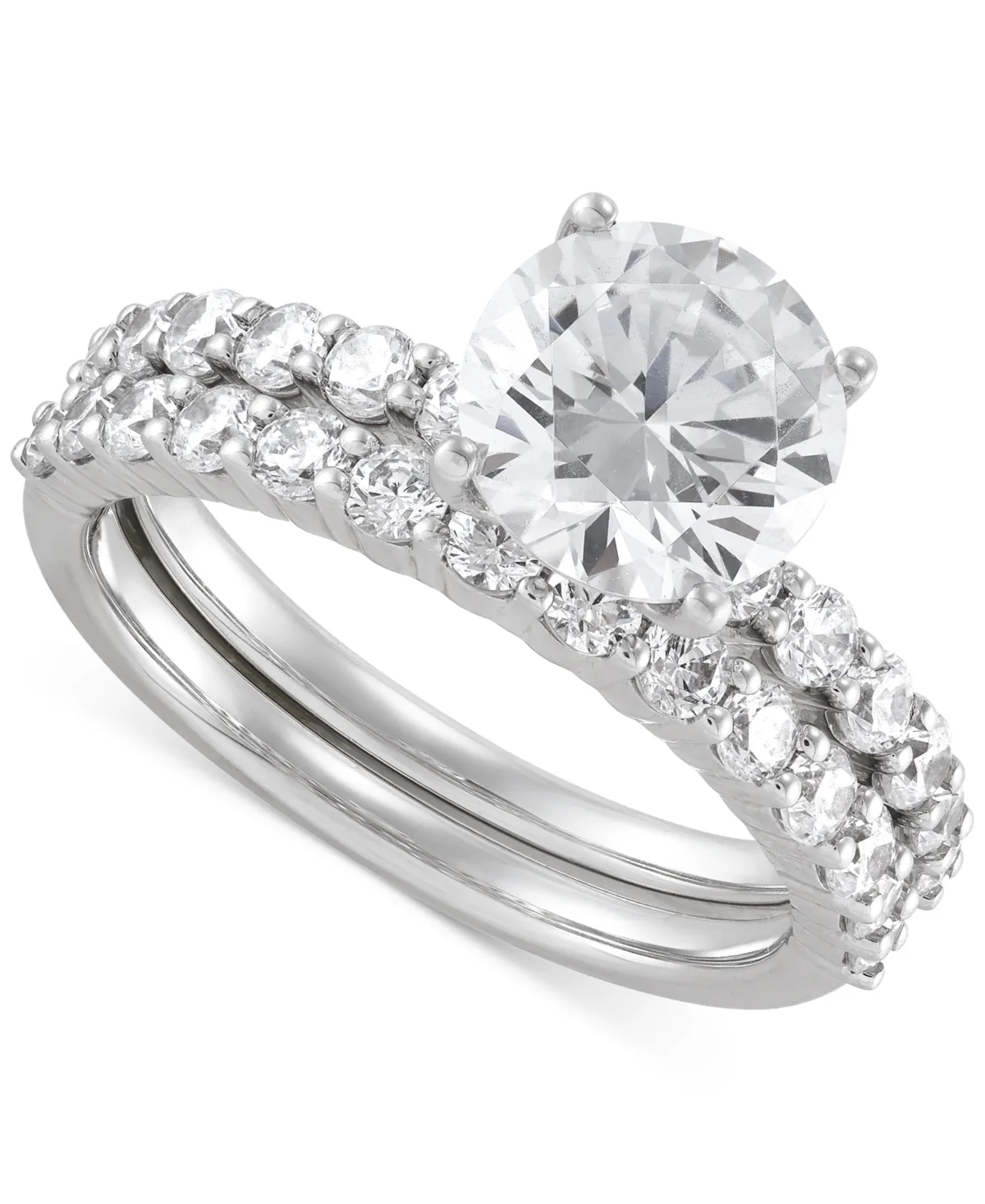 Grown with Love Certified Lab Grown Diamond Bridal Set (3 ct. t.w.) in 14k White Gold by Macy's