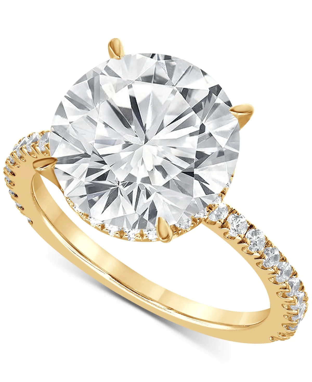 Certified Lab Grown Diamond Hidden Halo Engagement Ring (4 ct. t.w.) in 14k Gold by Badgley Mischka