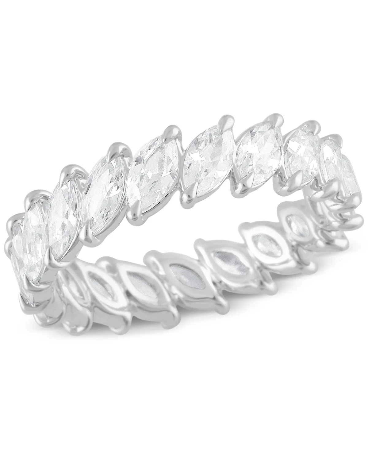 Badgley Mischka Certified Lab Grown Diamond Marquise-Cut Eternity Band (3 ct. t.w.) in 14k Gold by Macy's