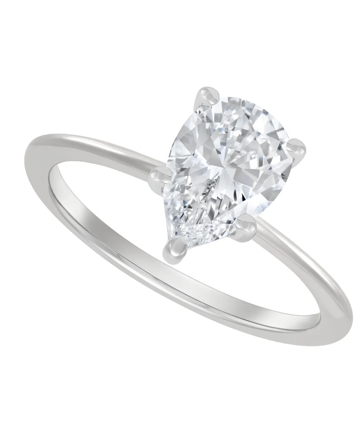 Igi Certified Lab Grown Diamond Solitaire Engagement Ring (1-1/2 ct. t.w.) in 14k White Gold or 14k Two Tone Gold
