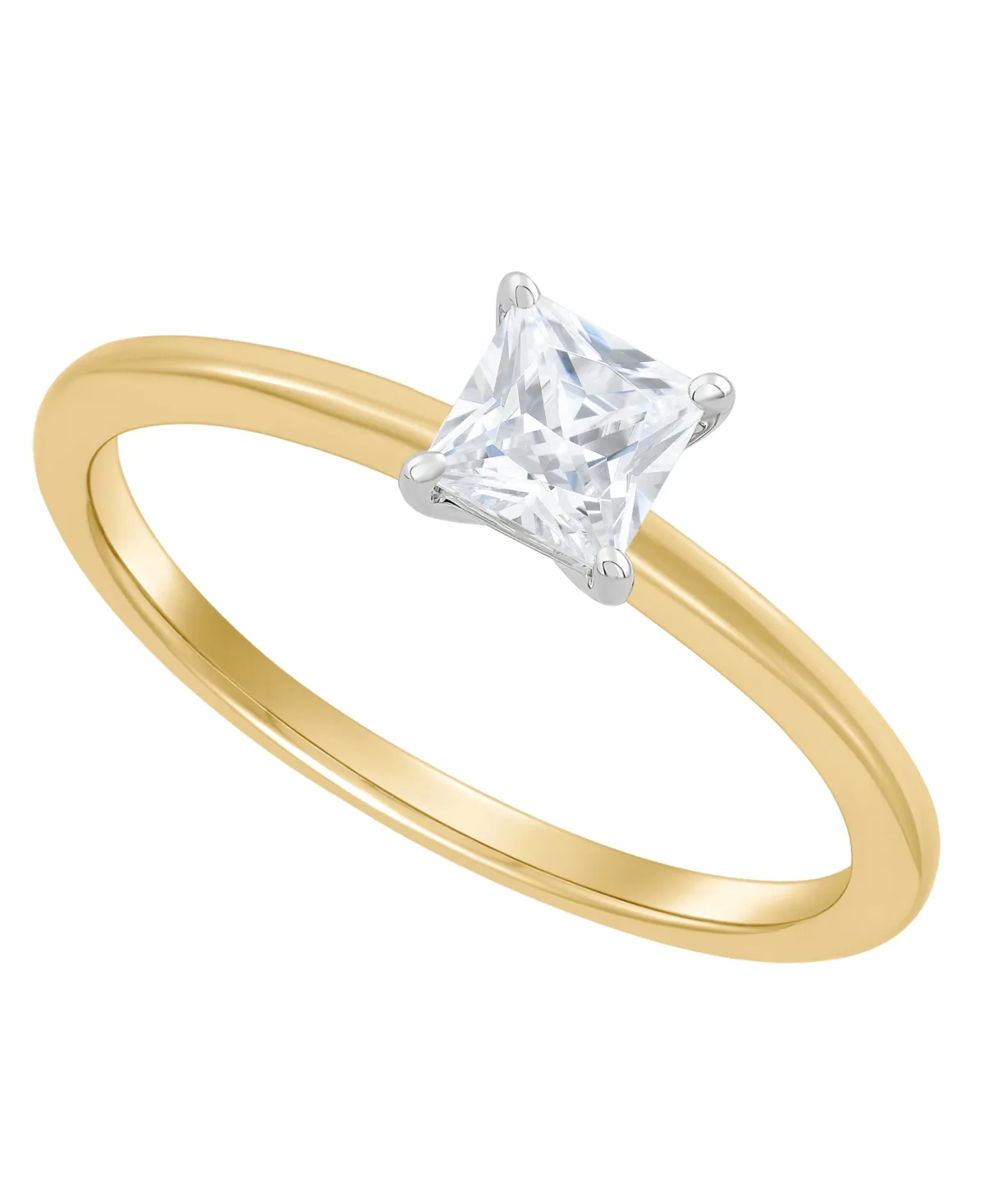 Grown with Love Igi Certified Lab Grown Diamond Solitaire Engagement Ring (1/2 ct. t.w.) in 14k Yellow Gold by Macy's