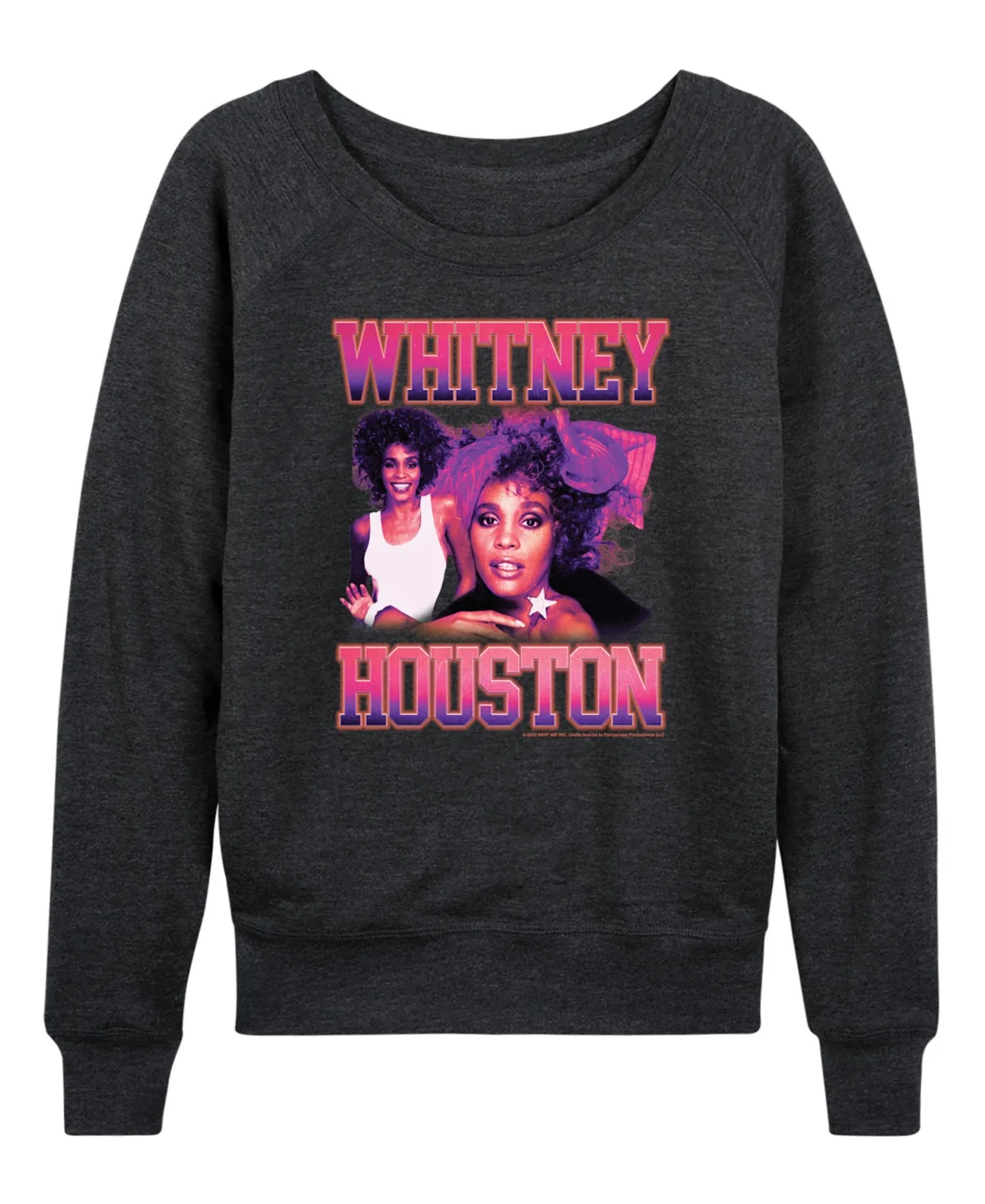 Vintage Whitney Houston French Terry Long Sleeve T-Shirt by Hybrid Apparel