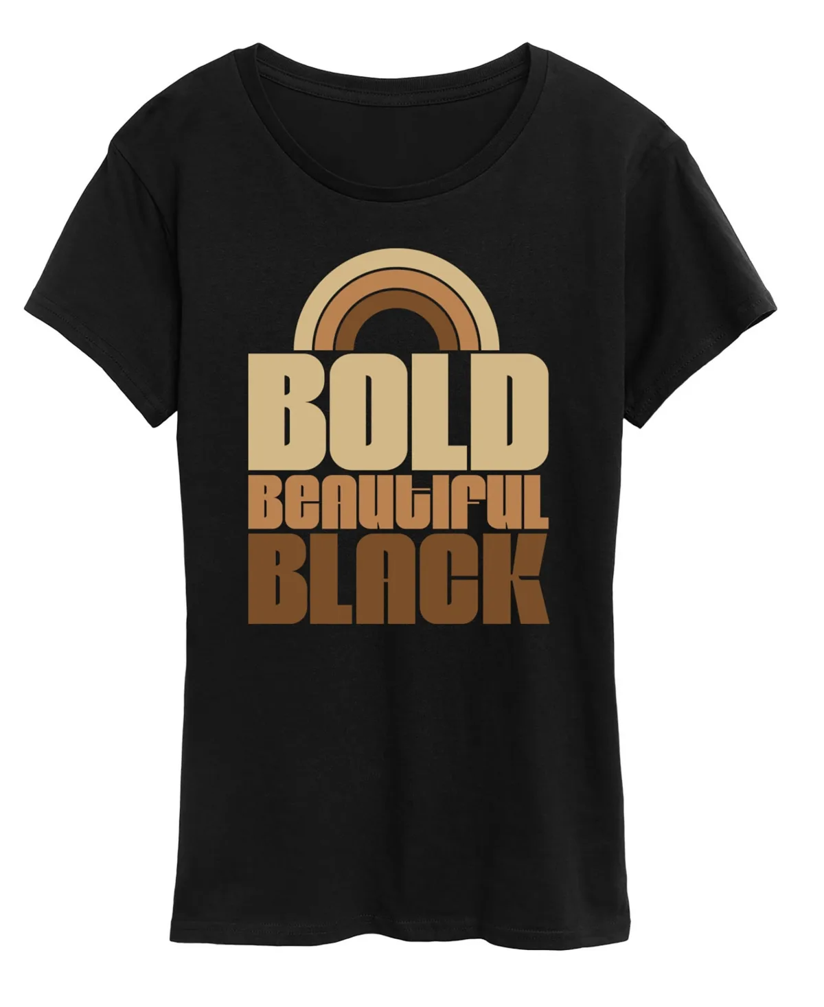 Instant Message Bold Beautiful Black Short Sleeve Graphic T-Shirt by Hybrid Apparel
