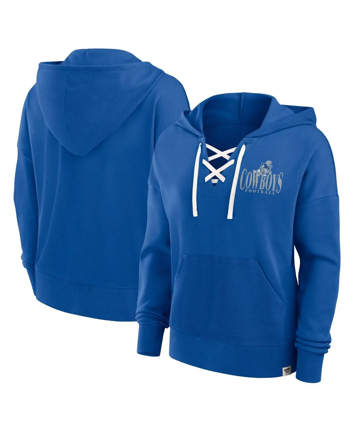 Dallas Cowboys Blitz Left Lace-Up Pullover Hoodie by Fanatics