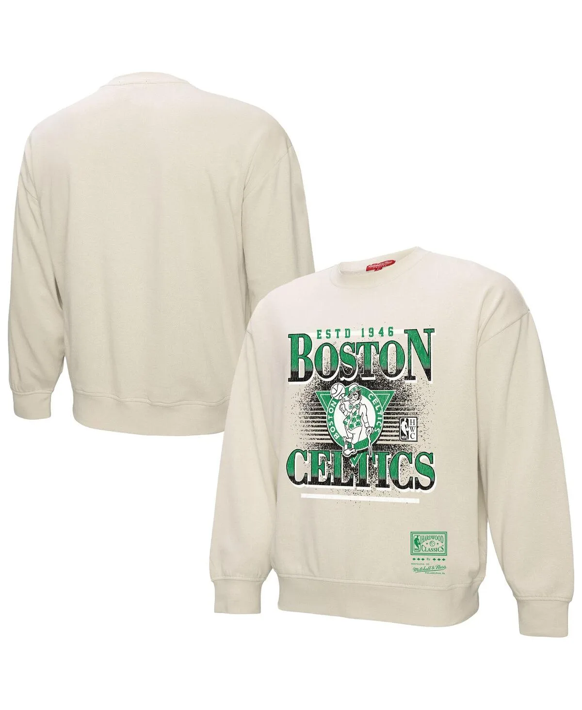 Boston Celtics Oversprayed Pullover Sweatshirt by Mitchell & Ness