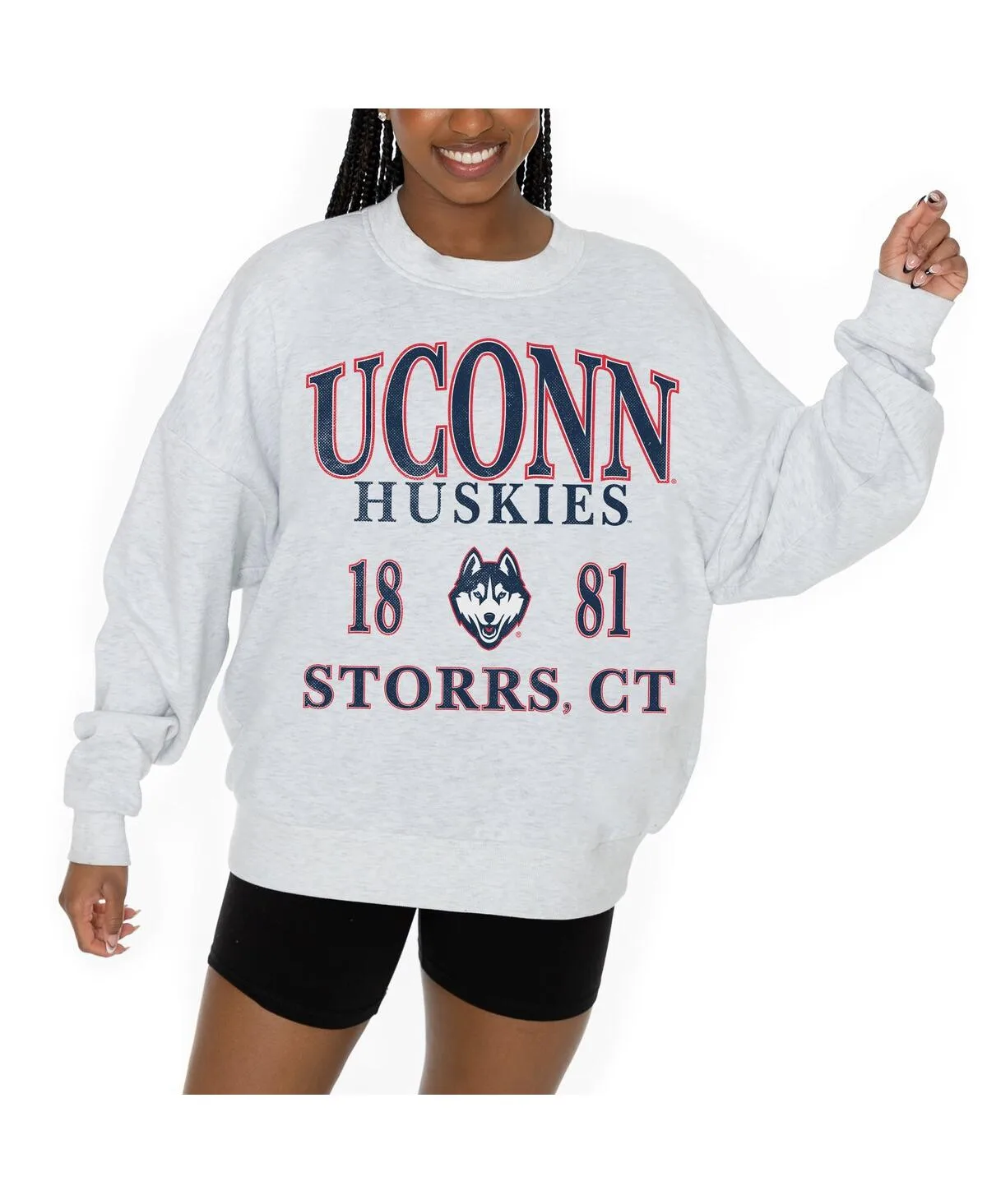 UConn Huskies Premium Fleece Pullover Sweatshirt by Gameday Couture