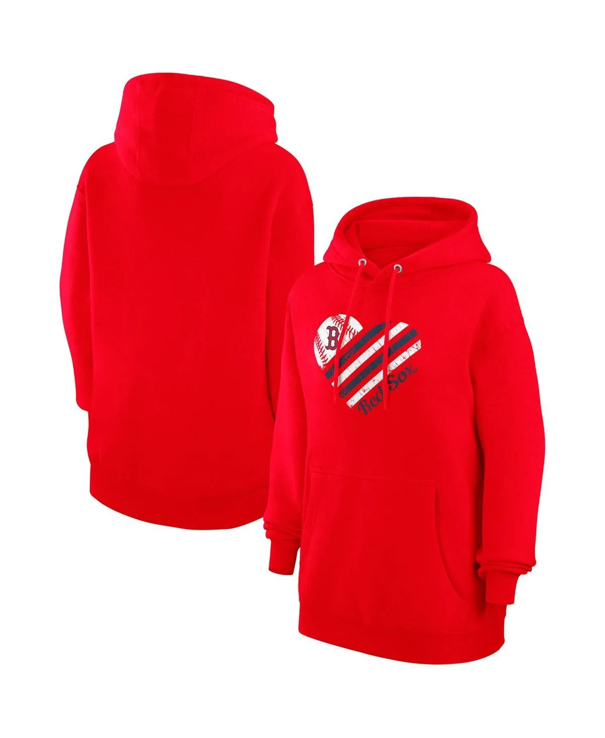 Boston Red Sox Heart Fleece Pullover Hoodie