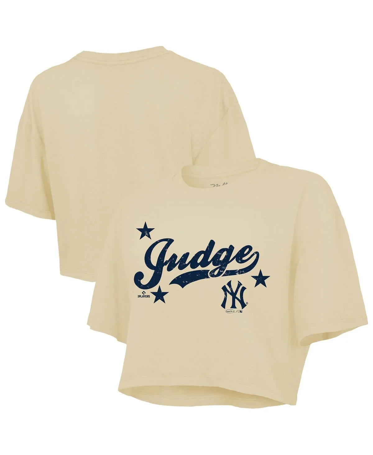 Aaron Judge New York Yankees Boxy Crop Top by Majestic