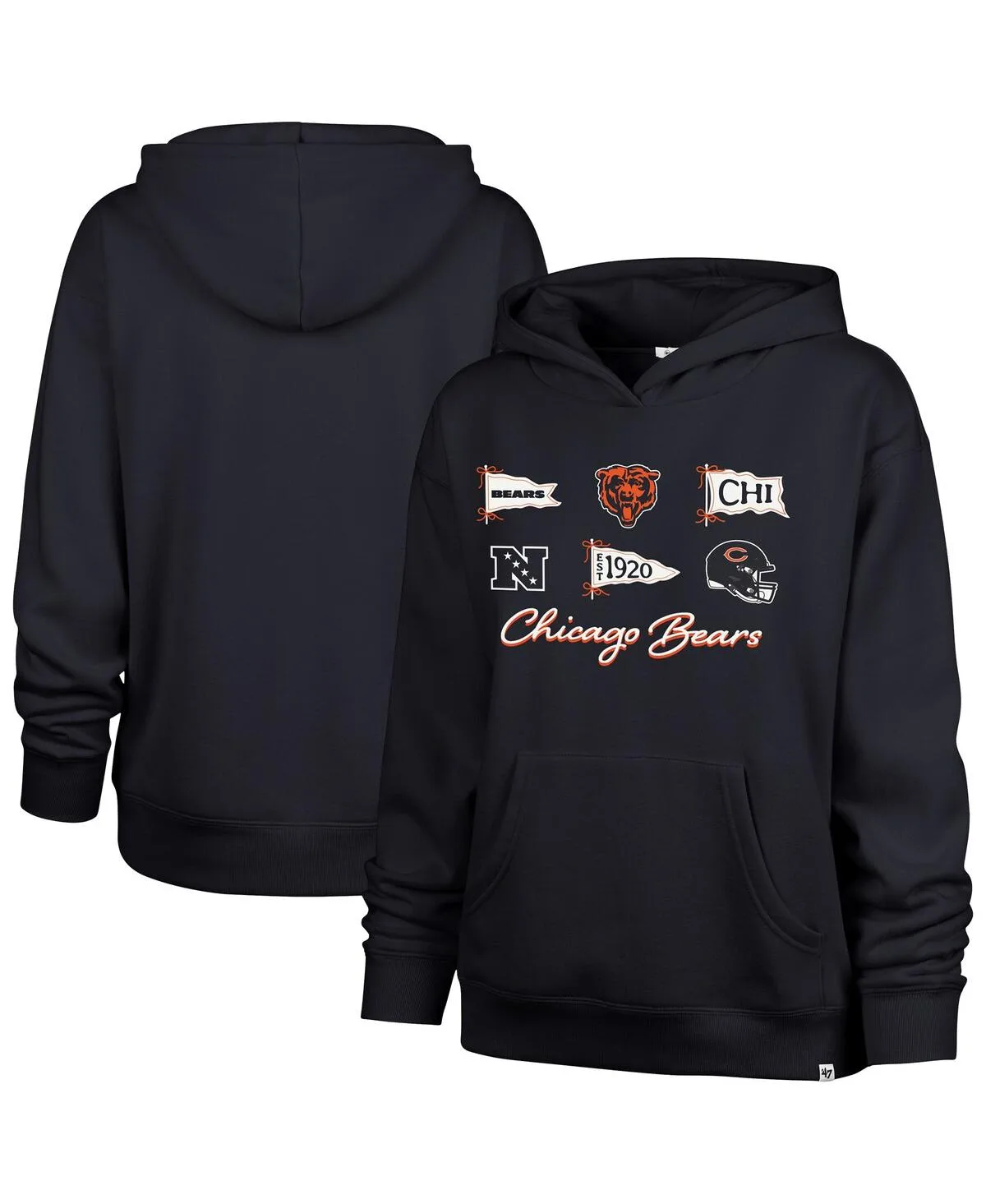 Chicago Bears Bow Banners Naomi Hoodie by '47 Brand