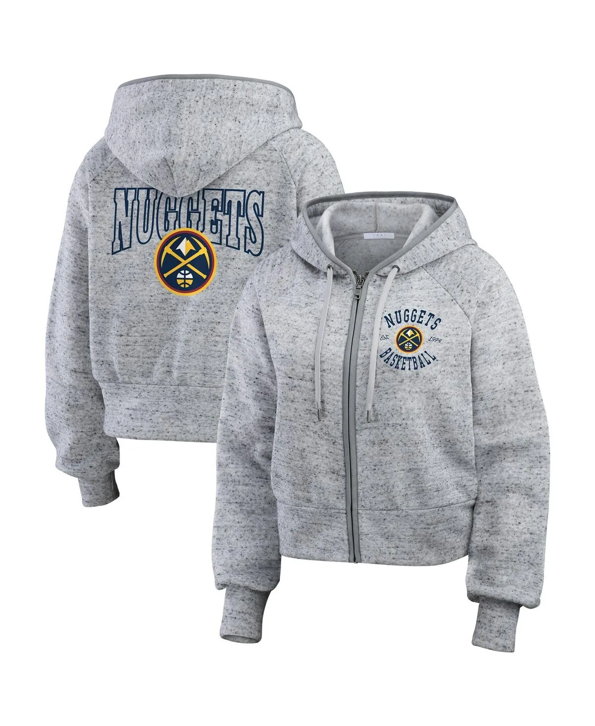 Denver Nuggets Speckled Radiator Full-Zip Hoodie by Wear By Erin Andrews