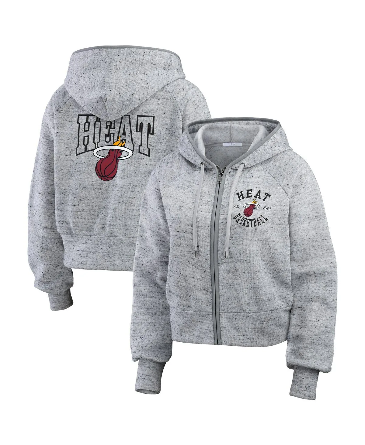Miami Heat Speckled Radiator Full-Zip Hoodie by Wear By Erin Andrews